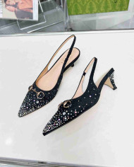 Gucci Women's Horsebit Kitten Heel Pumps