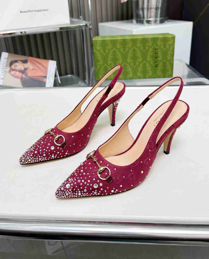 Gucci Women's Horsebit Cone Heel Pumps