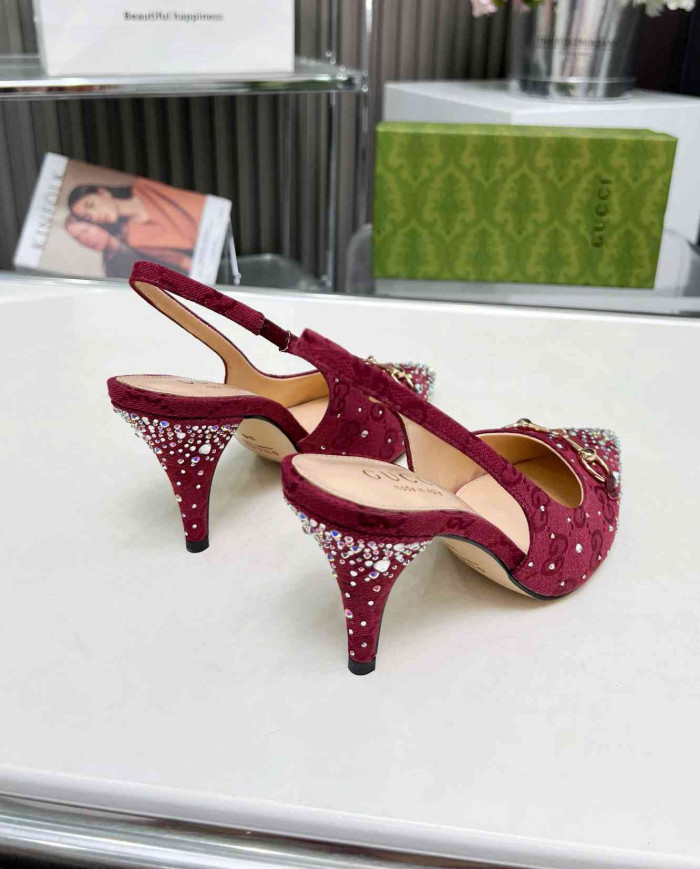 Gucci Women's Horsebit Cone Heel Pumps