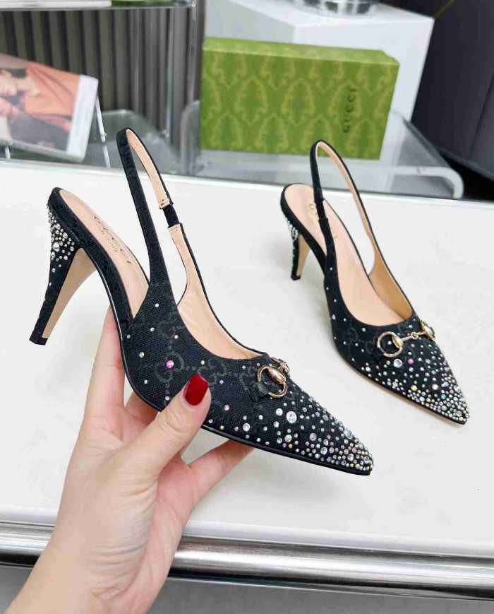 Gucci Women's Horsebit Cone Heel Pumps