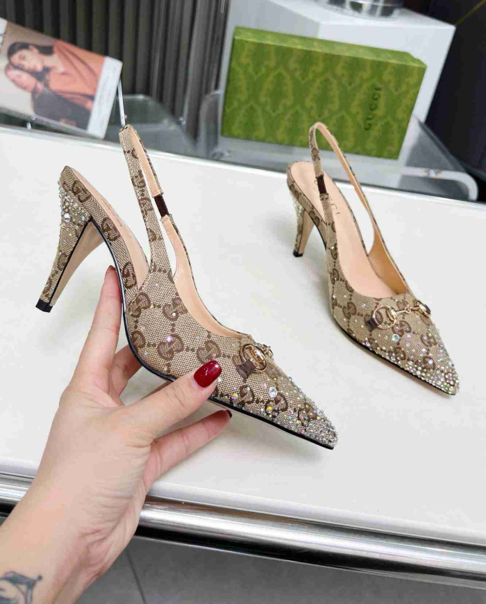 Gucci Women's Horsebit Cone Heel Pumps