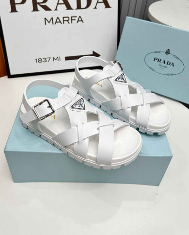 Prada Cross Strap Sandals