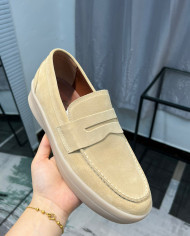 Lora Piana Classic Lefu shoes cowhide  cashmere