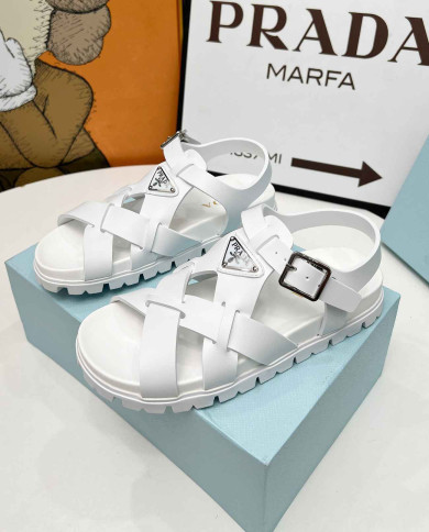 Prada Cross Strap Sandals