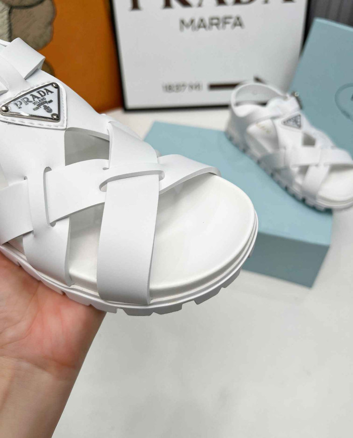 Prada Cross Strap Sandals