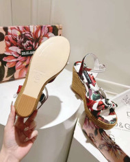 Dolce & Gabbana Women's Print Espadrille Wedge Sandals