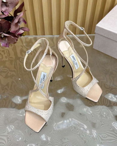 Jimmy Choo Women's Stiletto Glitter Sandals