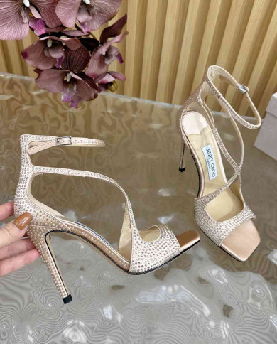 Jimmy Choo Women's Stiletto Glitter Sandals