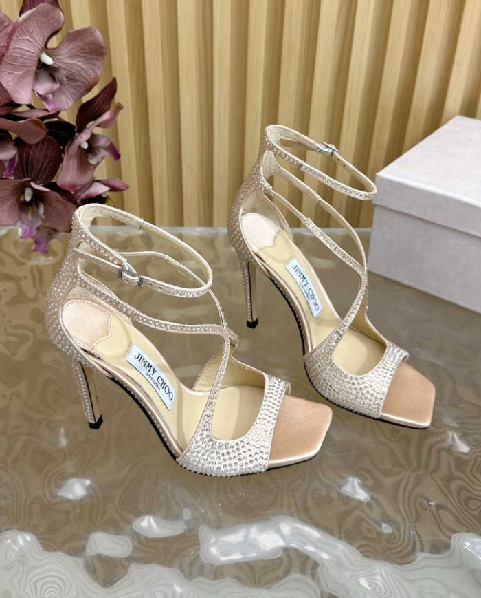 Jimmy Choo Women's Stiletto Glitter Sandals