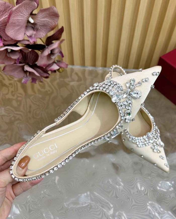 Gucci Women's Horsebit Stiletto Slingback Pumps