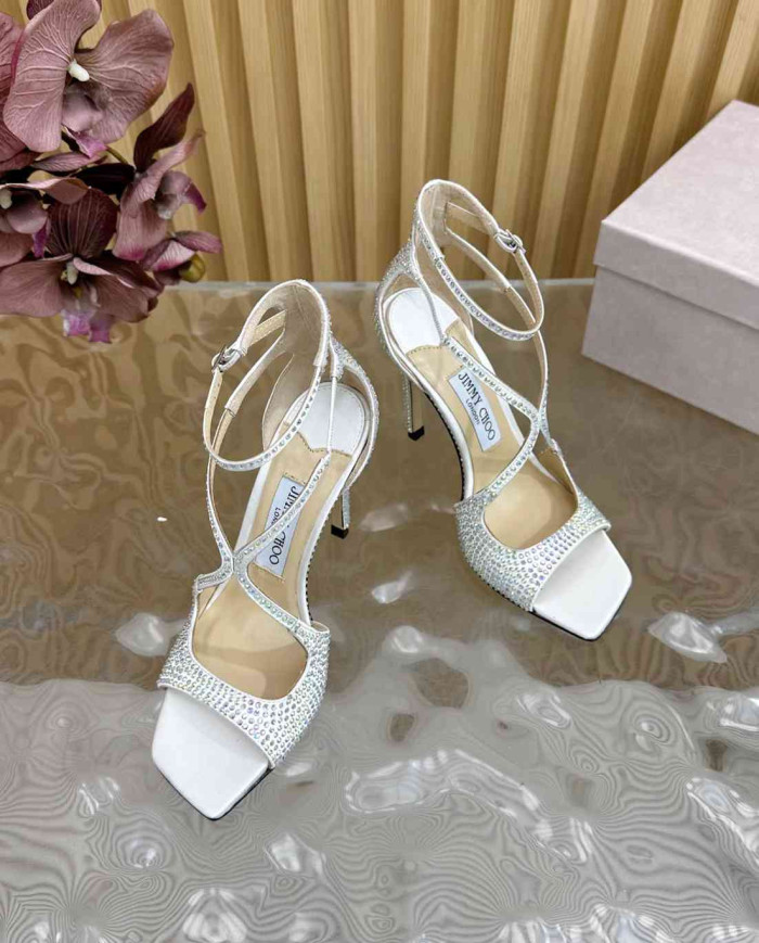 Jimmy Choo Women's Stiletto Glitter Sandals