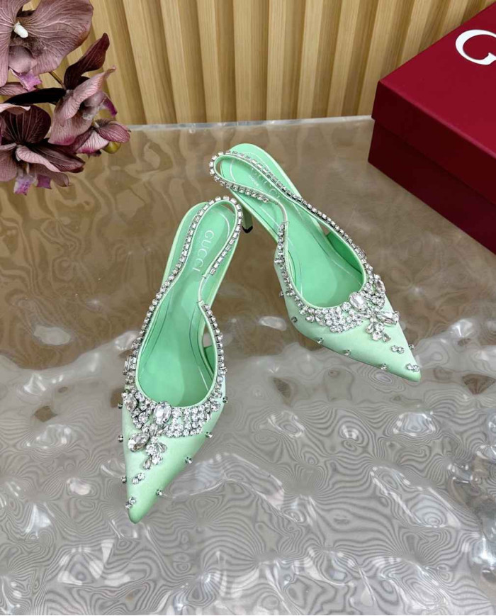 Gucci Women's Horsebit Stiletto Slingback Pumps