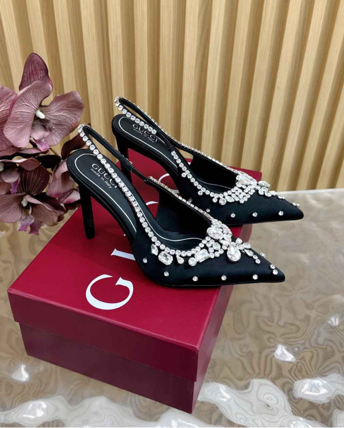 Gucci Women's Horsebit Stiletto Slingback Pumps