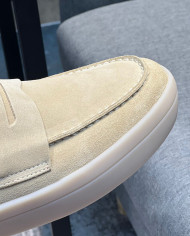 Lora Piana Classic Lefu shoes cowhide  cashmere
