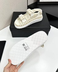 Chanel Women's Leather Platform Sandals