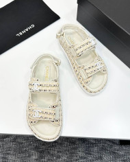 Chanel Women's Leather Platform Sandals