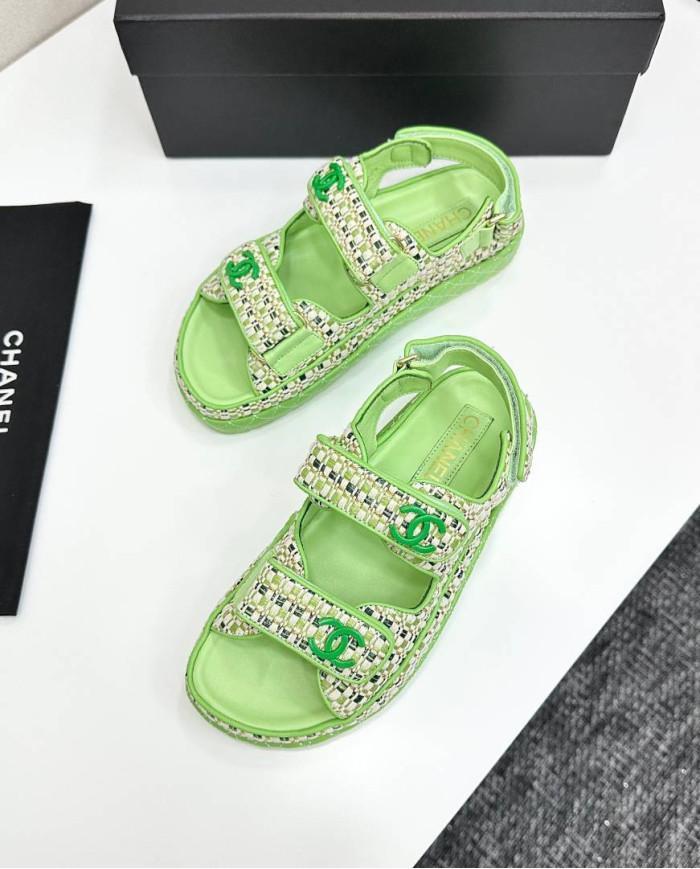 Chanel Women's Leather Platform Sandals