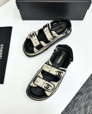 Chanel Women's Leather Platform Sandals