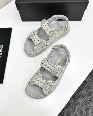 Chanel Women's Leather Platform Sandals