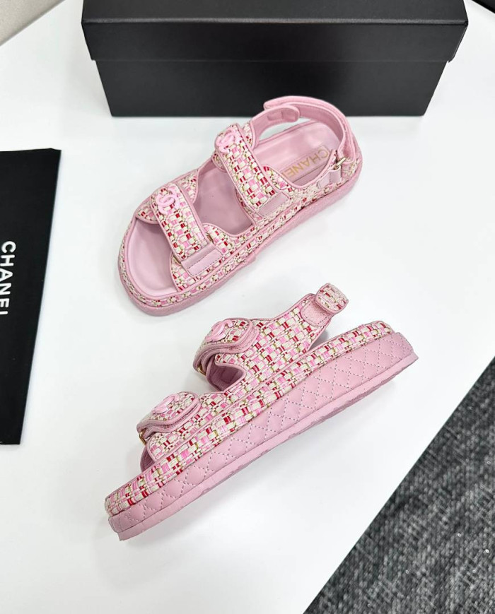 Chanel Women's Leather Platform Sandals