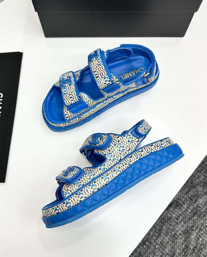 Chanel Women's Leather Platform Sandals