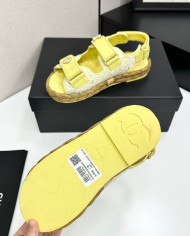 Chanel Women's Tweed Platform Sandals