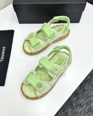 Chanel Women's Tweed Platform Sandals