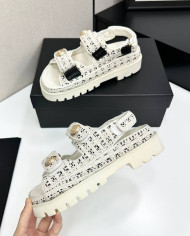 Chanel Women's CC Logo Platform Sandals