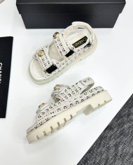 Chanel Women's CC Logo Platform Sandals