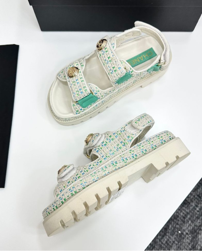 Chanel Women's CC Logo Platform Sandals