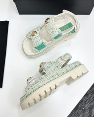 Chanel Women's CC Logo Platform Sandals