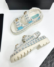 Chanel Women's CC Logo Platform Sandals