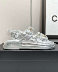 Chanel Ladies Quilted Double C Buckle Casual Sandals