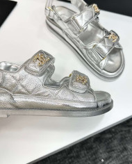 Chanel Ladies Quilted Double C Buckle Casual Sandals