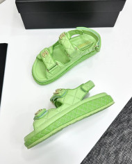 Chanel Ladies Quilted Double C Buckle Casual Sandals