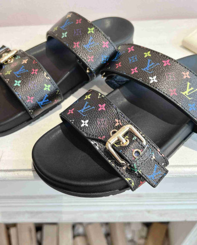 Louis Vuitton Women's Monogram Flat Slides