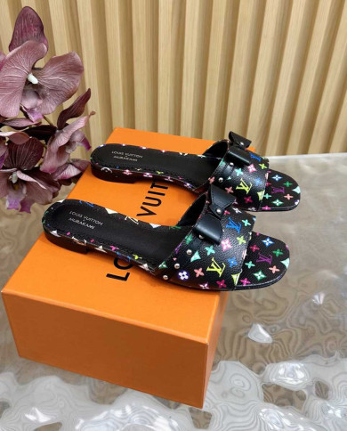 Louis Vuitton Women's Murakami Collaboration Print Slippers
