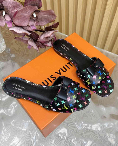 Louis Vuitton Women's Murakami Collaboration Print Slippers