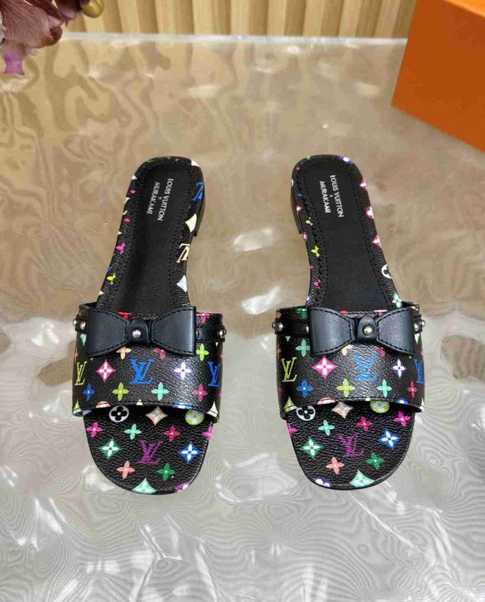Louis Vuitton Women's Murakami Collaboration Print Slippers