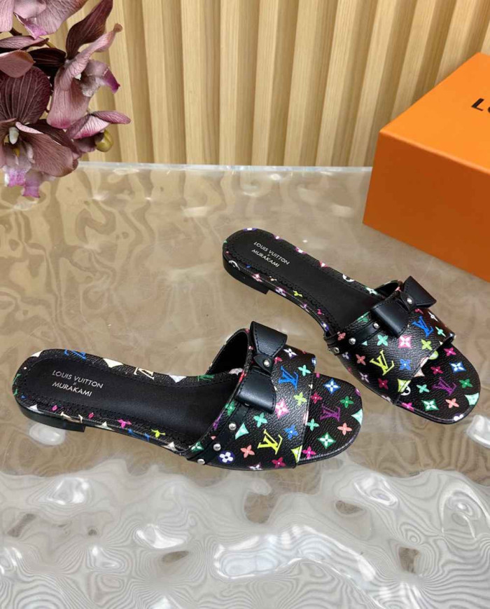 Louis Vuitton Women's Murakami Collaboration Print Slippers