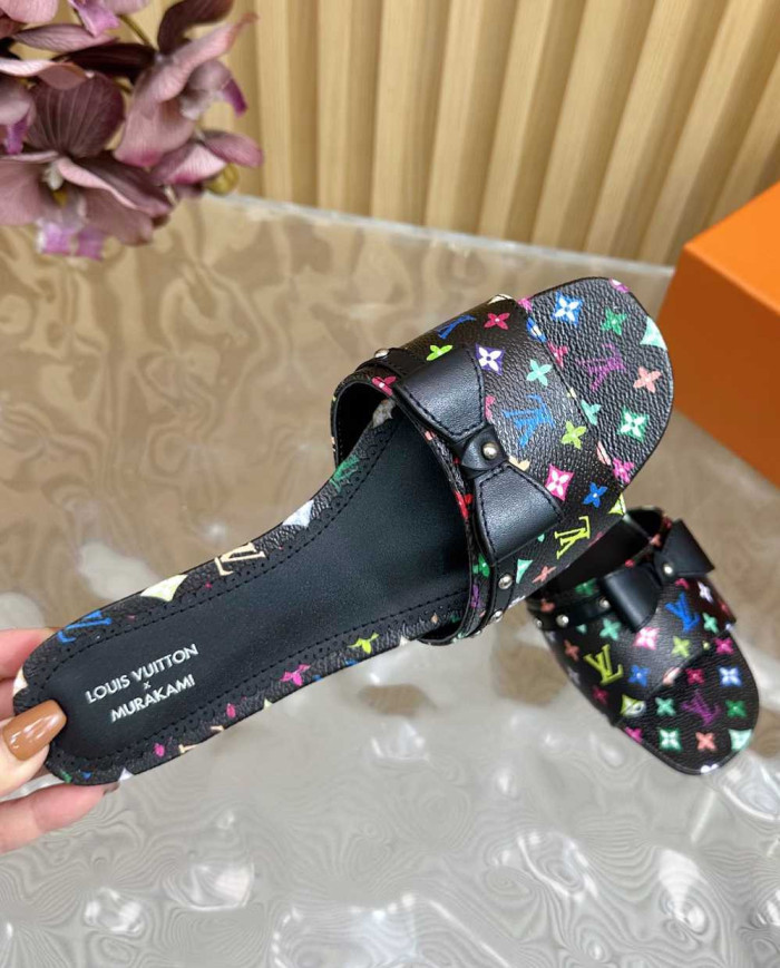 Louis Vuitton Women's Murakami Collaboration Print Slippers