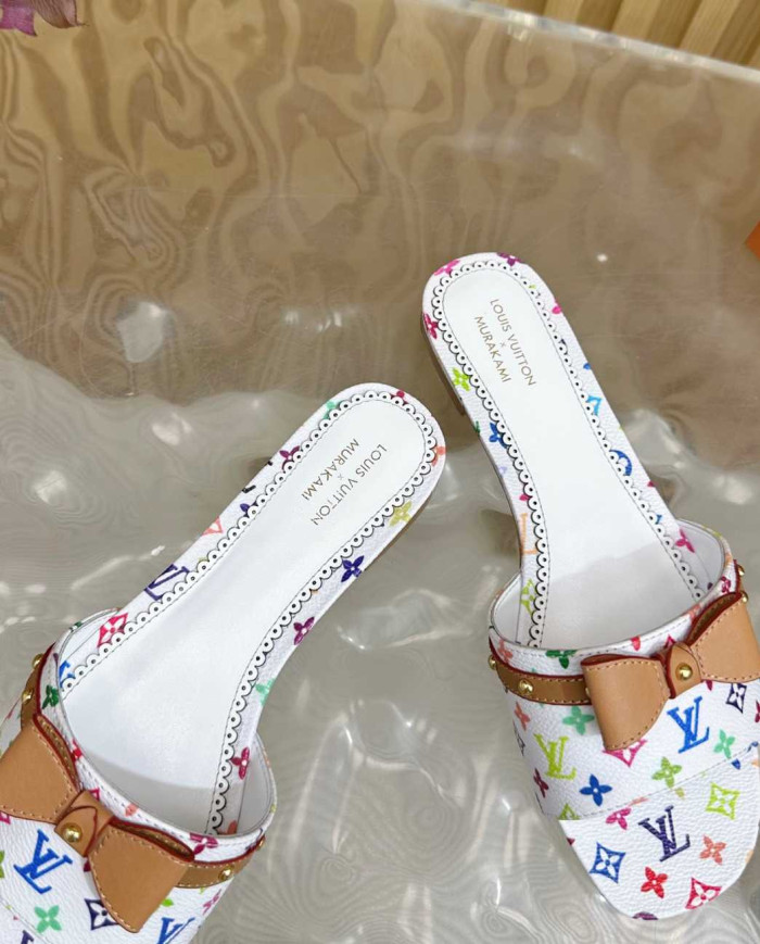 Louis Vuitton Women's Murakami Collaboration Print Slippers