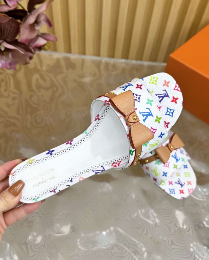 Louis Vuitton Women's Murakami Collaboration Print Slippers