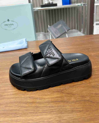 Prada Quilted Leather Sandals