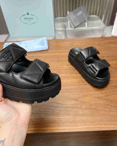 Prada Quilted Leather Sandals