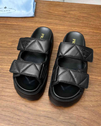 Prada Quilted Leather Sandals
