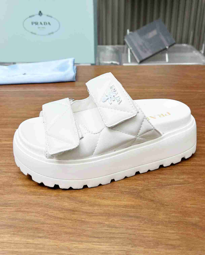 Prada Quilted Leather Sandals