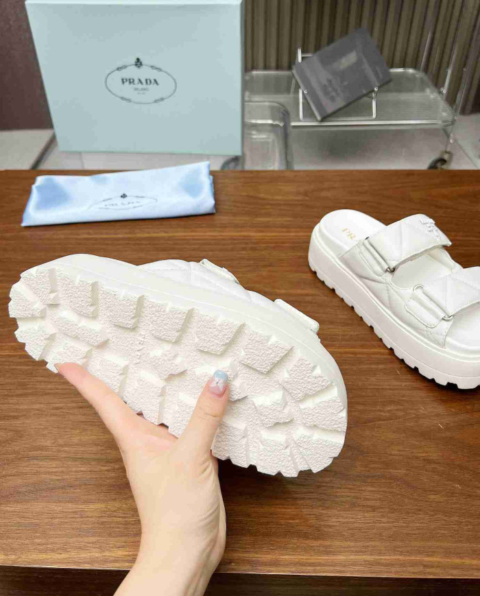 Prada Quilted Leather Sandals