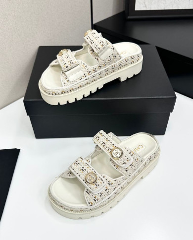 Chanel Women's Classic Logo Casual Slippers