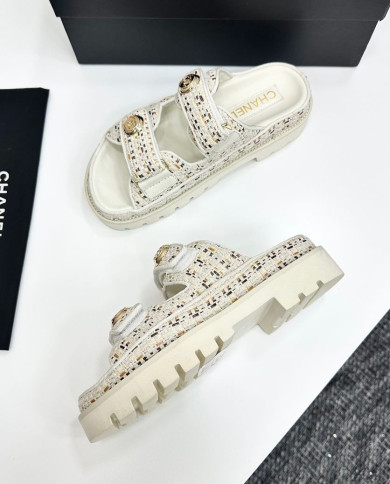 Chanel Women's Classic Logo Casual Slippers